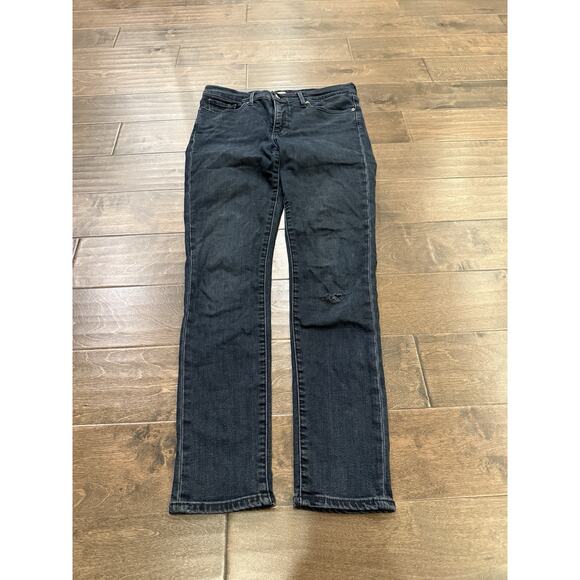 Levis Womens Blue Mid-Rise 311 Shaping Skinny Denim Distressed Jeans Size 29 - Picture 2 of 11